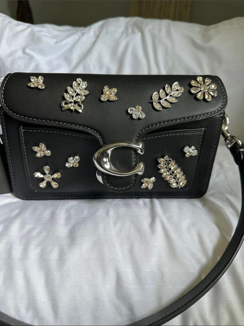 COACH Tabby 20 Crystal Embellished Leather